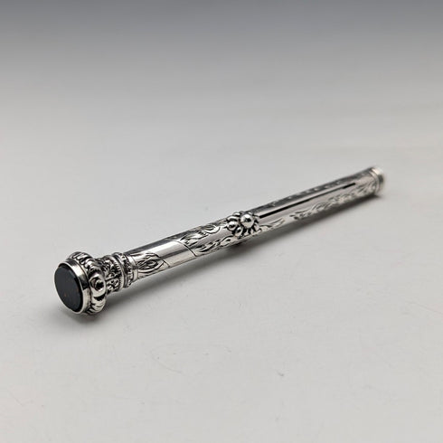 約 1905 年古董純銀自動鉛筆和沾水筆 90-112 毫米