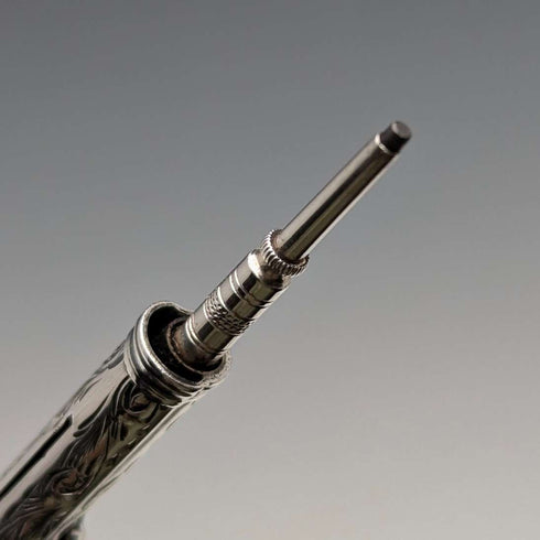 1905年頃 アンティーク 純銀製製 推進式ペンシル&つけペン 90-112mm