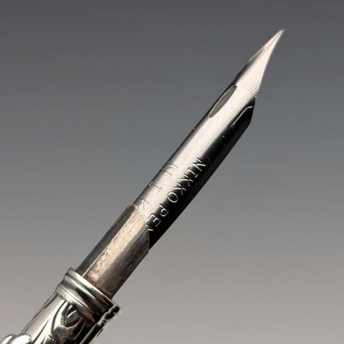 1905年頃 アンティーク 純銀製製 推進式ペンシル&つけペン 90-112mm