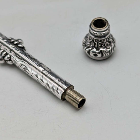 1905年頃 アンティーク 純銀製製 推進式ペンシル&つけペン 90-112mm