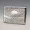 1905 British antique sterling silver card case with embossed decoration, 72g, Henry Williamson Ltd