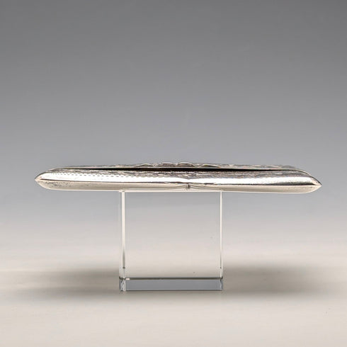 1905 British antique sterling silver card case with embossed decoration, 72g, Henry Williamson Ltd