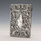 Antique American sterling silver card case with embossed decoration, 75g