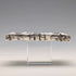 Antique American sterling silver card case with embossed decoration, 75g