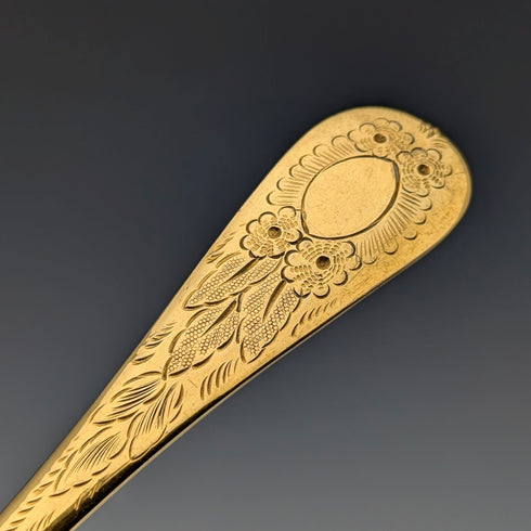 19 世紀末英國古董鍍金漿果勺 4 件套