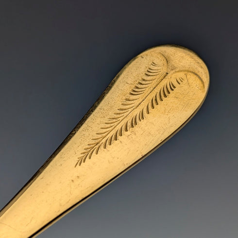 19 世紀末英國古董鍍金漿果勺 4 件套