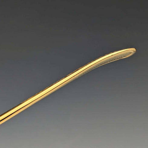 Set of 4 late 19th century British antique gold plated berry spoons