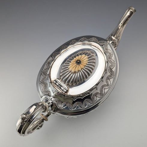 1890年頃 英国アンティーク シルバープレート製ティーポット George Cutts