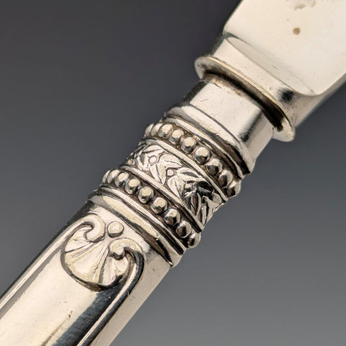 1885年 英国アンティーク シルバープレート製 フィッシュカトラリー5ペア Allen and Darwin