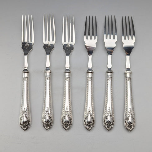 1910年頃 英国アンティーク シルバープレート製 カトラリー6ペア 木箱入り