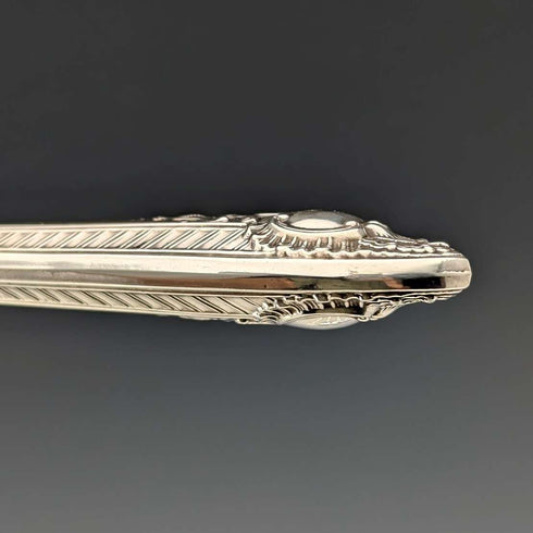 6 pairs of antique British silver plate cutlery from around 1910 in a wooden box