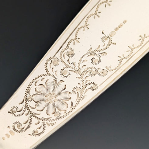 1900年頃 英国アンティーク シルバープレート製 フィッシュカトラリー6ペア 木箱入り