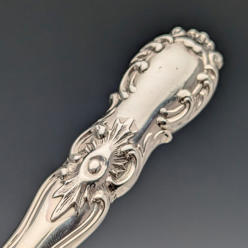 1853年 英国アンティーク 総純銀製 デザートカトラリー6ペア 計537g Francis Higgins II 木箱入り