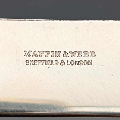 1890年頃 英国アンティーク 白蝶貝ハンドル デザートカトラリー6ペア Mappin&Webb トレー入