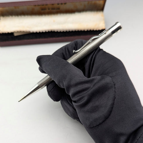 1955 英國 Yard O' 紅色純銀自動鉛筆(附盒子)