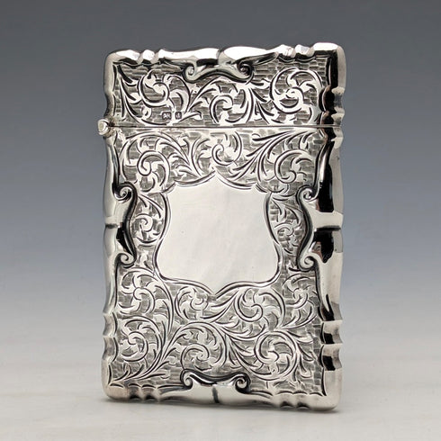 1903 British antique sterling silver card case, 61g, Smith&Bartlam