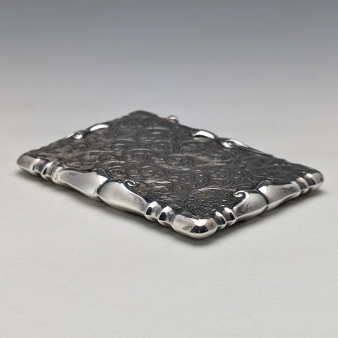 1903 British antique sterling silver card case, 61g, Smith&Bartlam