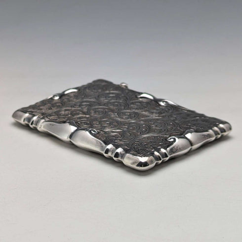 1903 British antique sterling silver card case, 61g, Smith&Bartlam