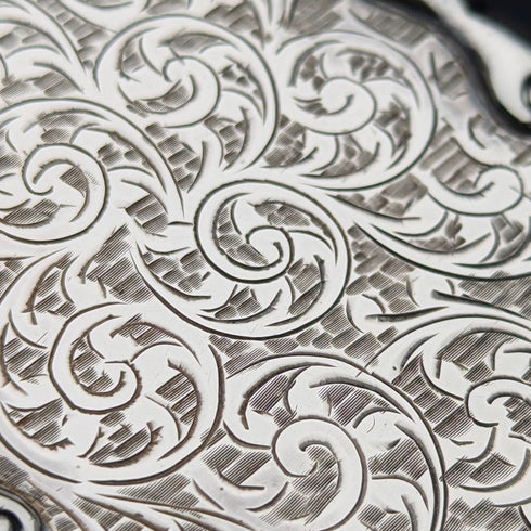 1903 British antique sterling silver card case, 61g, Smith&Bartlam