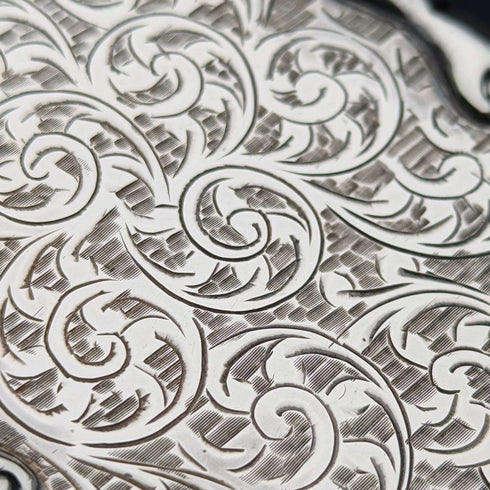 1903 British antique sterling silver card case, 61g, Smith&Bartlam
