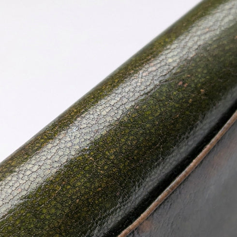 1898年 英国アンティーク 純銀装飾 小型革財布 小銭入れ G H James & Co