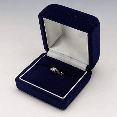 英国ヴィンテージ ジュエリー ジルコニア 純銀リング (9号)指輪