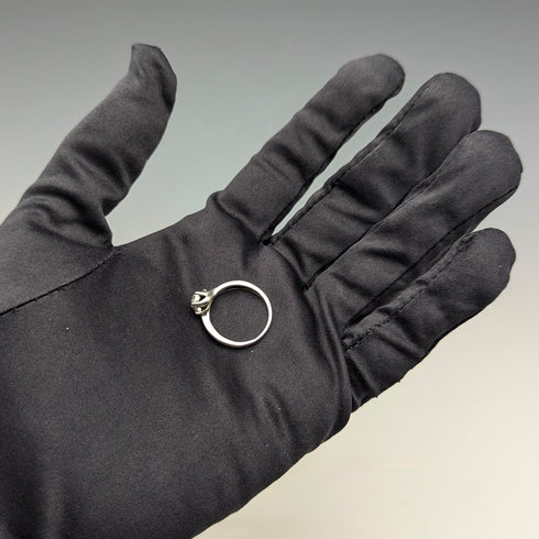 英国ヴィンテージ ジュエリー ジルコニア 純銀リング (9号)指輪