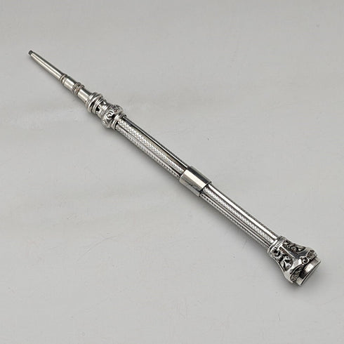 Circa 1900 Antique Silver Push-Pull Pencil 86-110mm