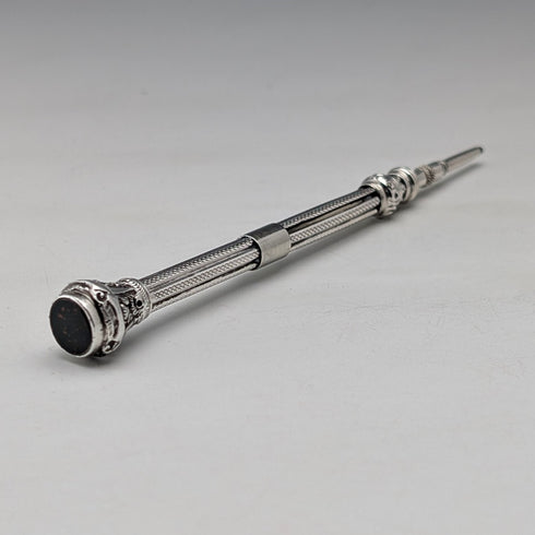 Circa 1900 Antique Silver Push-Pull Pencil 86-110mm