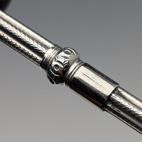 Circa 1900 Antique Silver Push-Pull Pencil 86-110mm