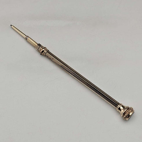 約 1900 年古董鍍金自動鉛筆 82-105 毫米