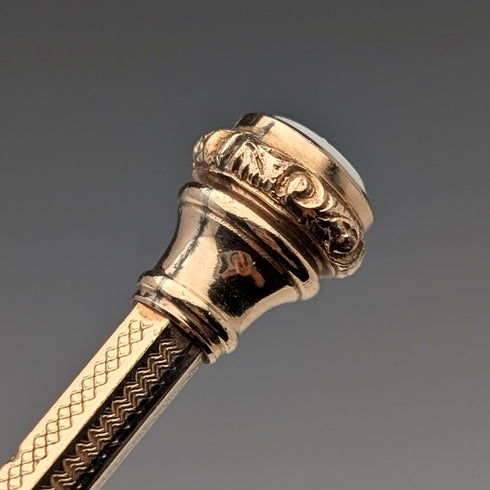 約 1900 年古董鍍金自動鉛筆 82-105 毫米