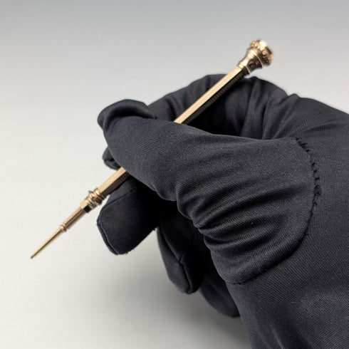 約 1900 年古董鍍金自動鉛筆 82-105 毫米