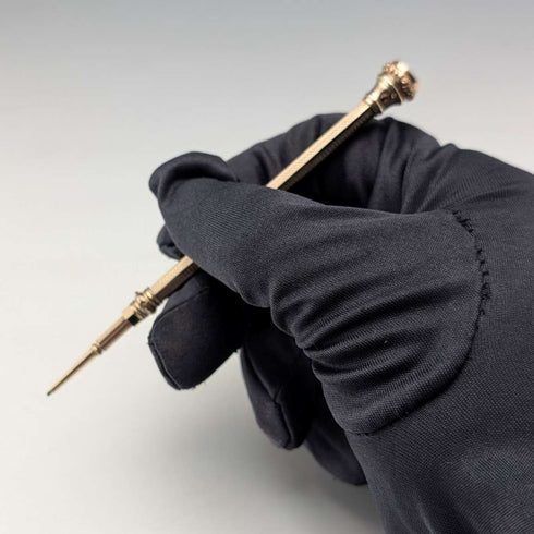 約 1900 年古董鍍金自動鉛筆 82-105 毫米