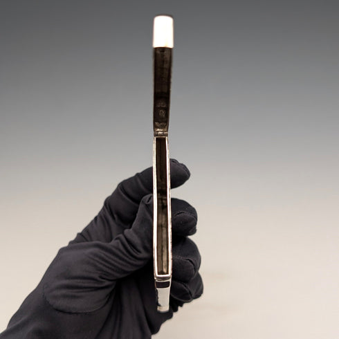 1880 British antique sterling silver card case, 72g, Hilliard & Thomason, in excellent condition