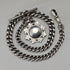 Circa 1910 British antique sterling silver Albert chain, 51g sterling silver medal fob