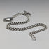 Circa 1910 British antique sterling silver Albert chain, 51g sterling silver medal fob