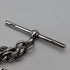 Circa 1910 British antique sterling silver Albert chain, 51g sterling silver medal fob