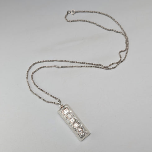 1977 年英國不列顛尼亞銀錠吊墜,1 金衡盎司,附純銀項鍊