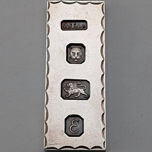 1979年 英国 純銀製インゴットペンダント 1/2オンス 純銀ネックレス付