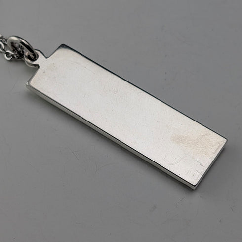 1977 British Britannia silver ingot pendant, 1/2 troy ounce, with necklace