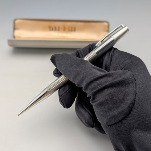 1968 British Yard O' Red Sterling Silver Push-Pull Pencil in Case