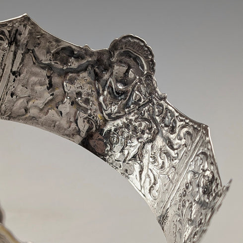 1893 British antique sterling silver pincushion frame Susannah Brasted