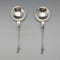 1902 British antique sterling silver spoon pair 110g John Millward Banks