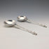 1902 British antique sterling silver spoon pair 110g John Millward Banks