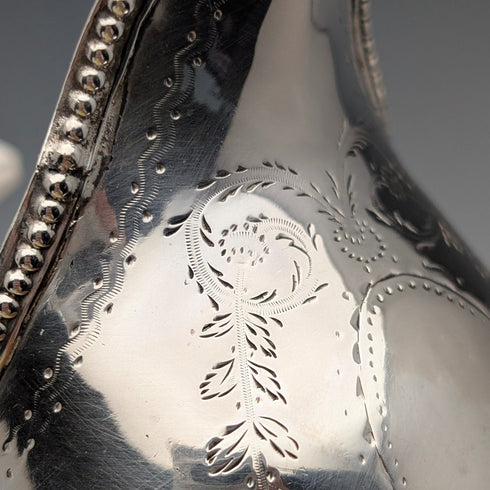 1783 British antique sterling silver cream jug 113g Samuel Meriton II