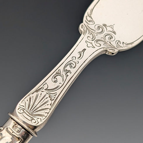 19世紀後半 英国アンティーク シルバープレート製ハンドル カトラリー7ペア John Gilbert