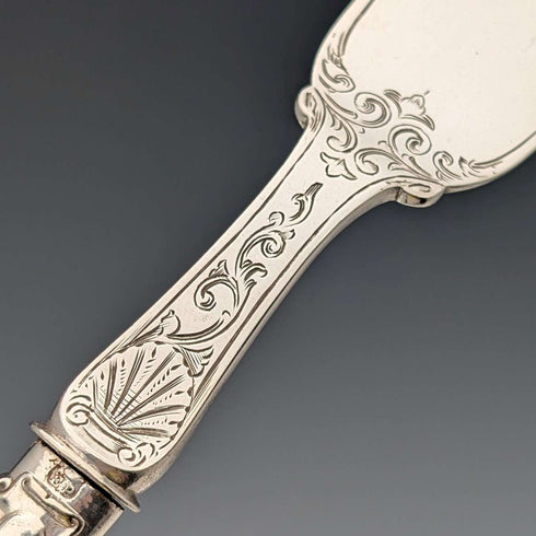 Late 19th Century British Antique Silver Plate Handle Cutlery 7 Pair by John Gilbert
