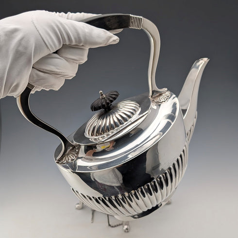 約 1900 年英國古董鍍銀茶壺套裝 Daniel&Arter