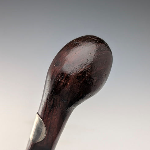 復古蛇裝飾棕色軸旋鈕手杖手杖 90 厘米